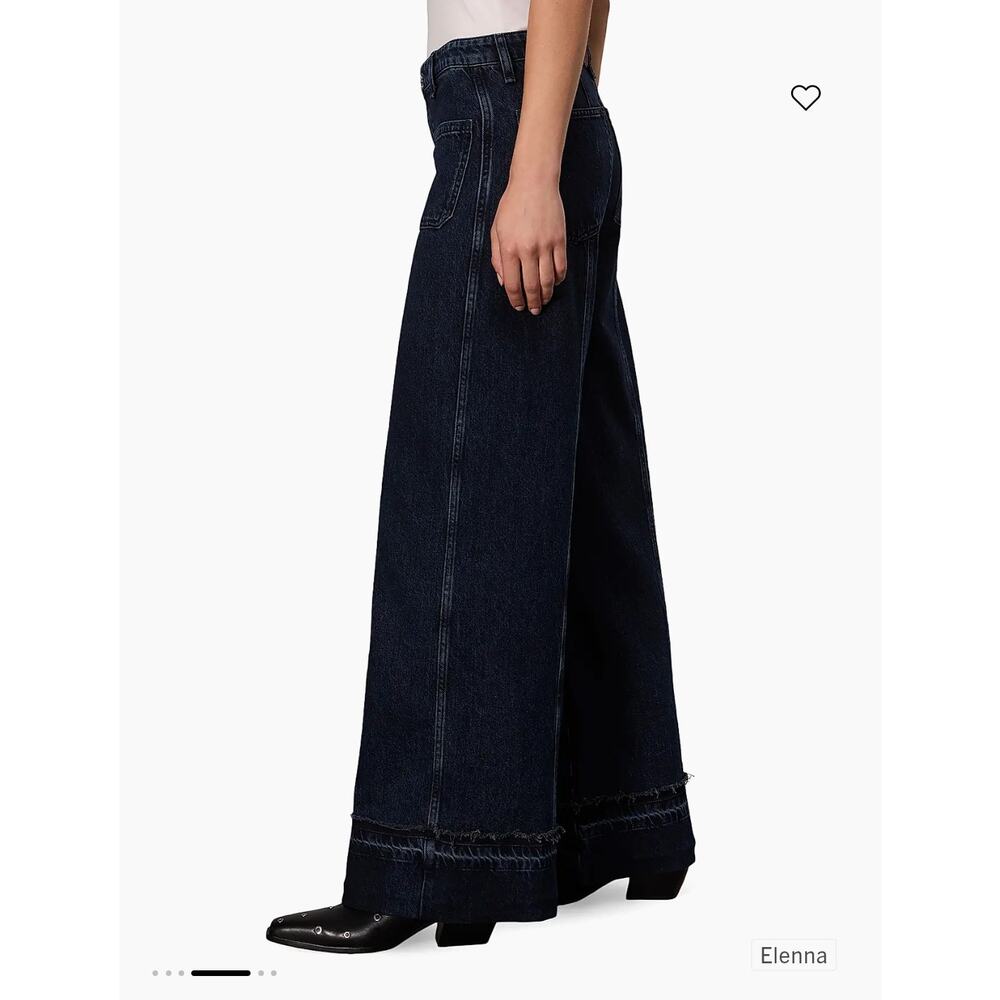 Rag & Bone Marina Mid Rise Wide Leg Jeans Dark Wash Size 27 Minimalist Designer - Picture 4 of 14